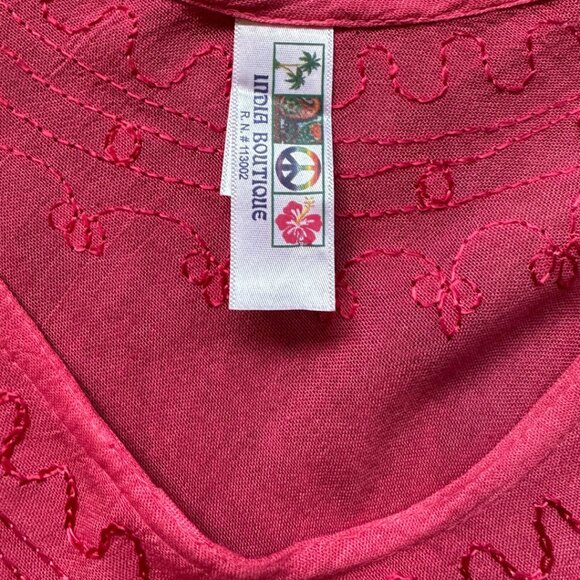 Boho Hippie Embroidered Loose Festival Dress. - Picture 5 of 7